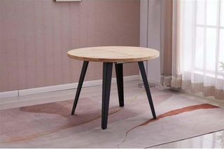 mesa de salon de madera maciza extensible