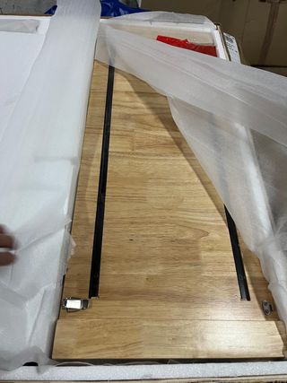 mesa de salon de madera maciza extensible