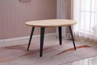 mesa de salon de madera maciza extensible