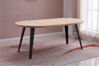 mesa de salon de madera maciza extensible