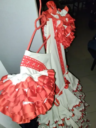 Vestido Gitana Rojo y Blanco