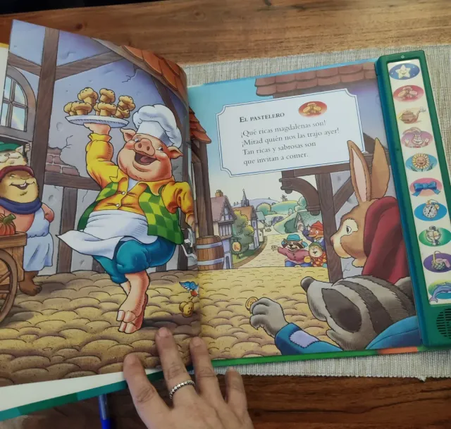 Juega y escucha, canciones alegres.