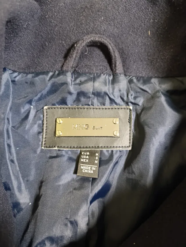 Abrigo Mango Azul Talla M