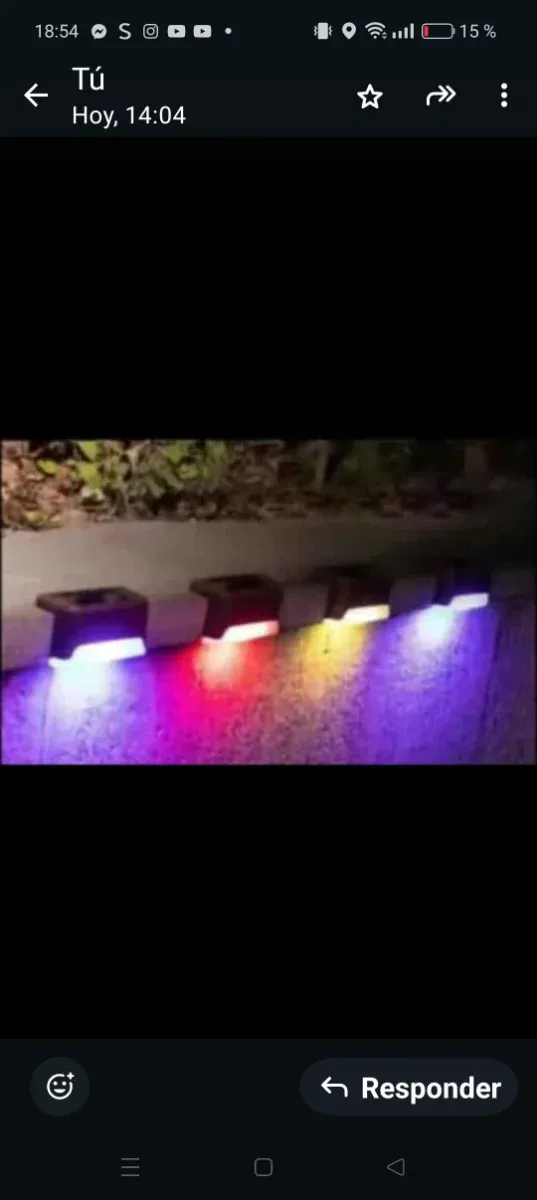 Lote de 20 Luzes LED Solares Decorativas Multicolor