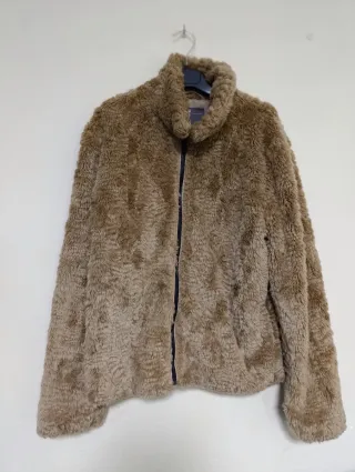 Abrigo peluche ASOS beige/marrón