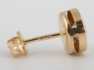 pendientes oro 18k con piedra con circonita