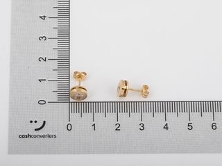 pendientes oro 18k con piedra con circonita