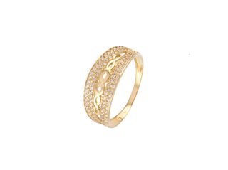 anillo oro 18k con piedra con circonita
