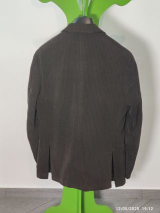 Giacca uomo vintage marrone righe Tessuti Sondrio