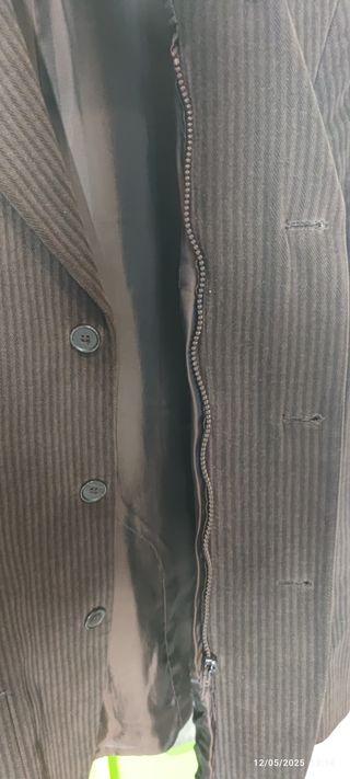 Giacca uomo vintage marrone righe Tessuti Sondrio