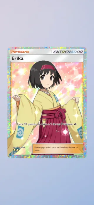 Carta Entrenador Partidario Erika Pokémon