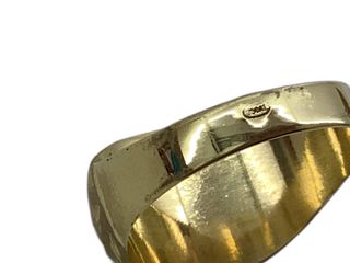 sello oro 18k con piedra con circonita