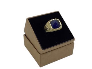 sello oro 18k con piedra con circonita