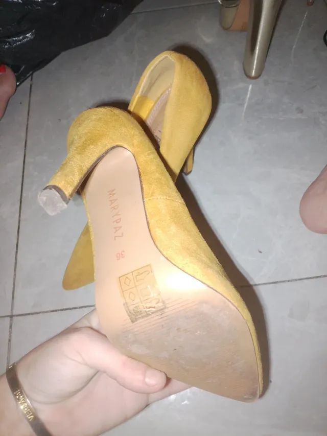 Tacones Marypaz Mujer Amarillo Talla 36