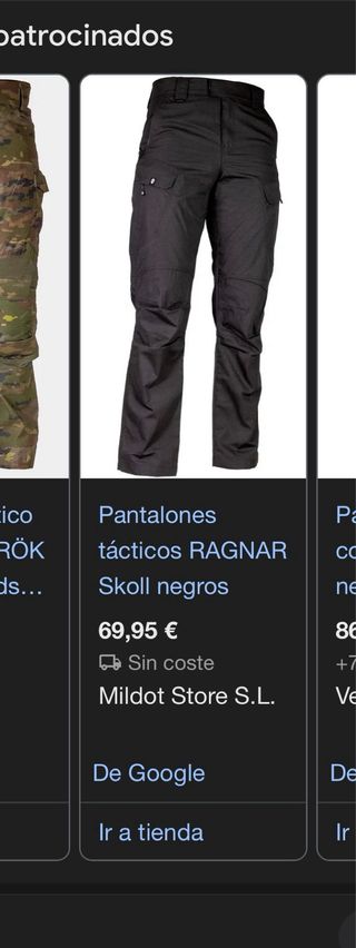 Pantalón Cargo Militar Ragnar Negro