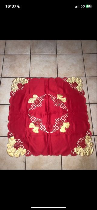 Tovaglia Natalizia Rossa Quadrata