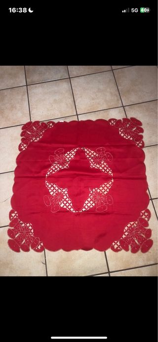 Tovaglia Natalizia Rossa Quadrata