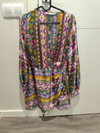 Vestido Zara estampado multicolor