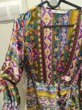 Vestido Zara estampado multicolor