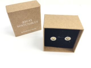 pendientes oro 18k con piedra