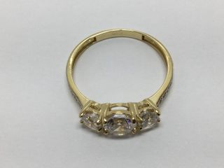 anillo oro 18k con piedra con circonita