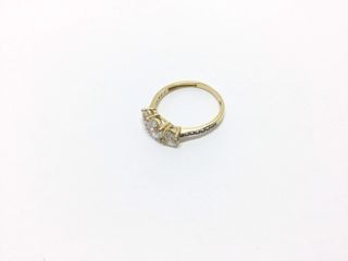 anillo oro 18k con piedra con circonita