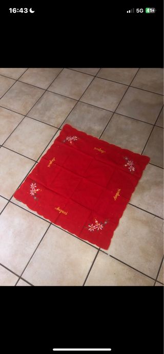Tovaglia rossa cotone 70x70 cm