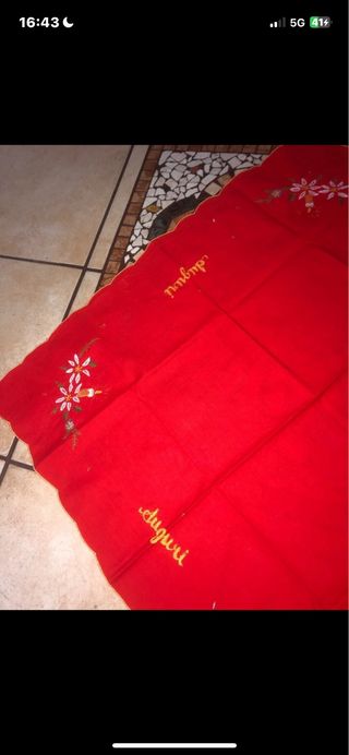 Tovaglia rossa cotone 70x70 cm