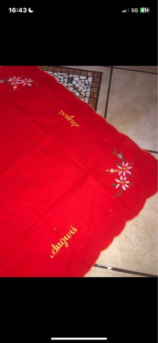 Tovaglia rossa cotone 70x70 cm