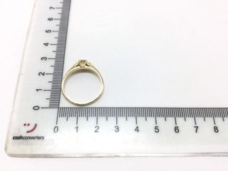 anillo oro 18k con piedra con circonita
