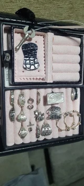 Lote de Plata 925 y Joyero