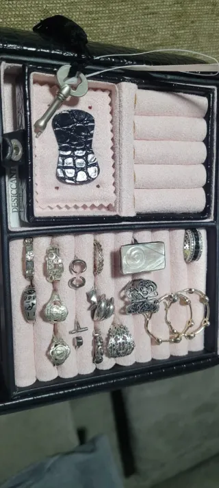 Lote de Plata 925 y Joyero