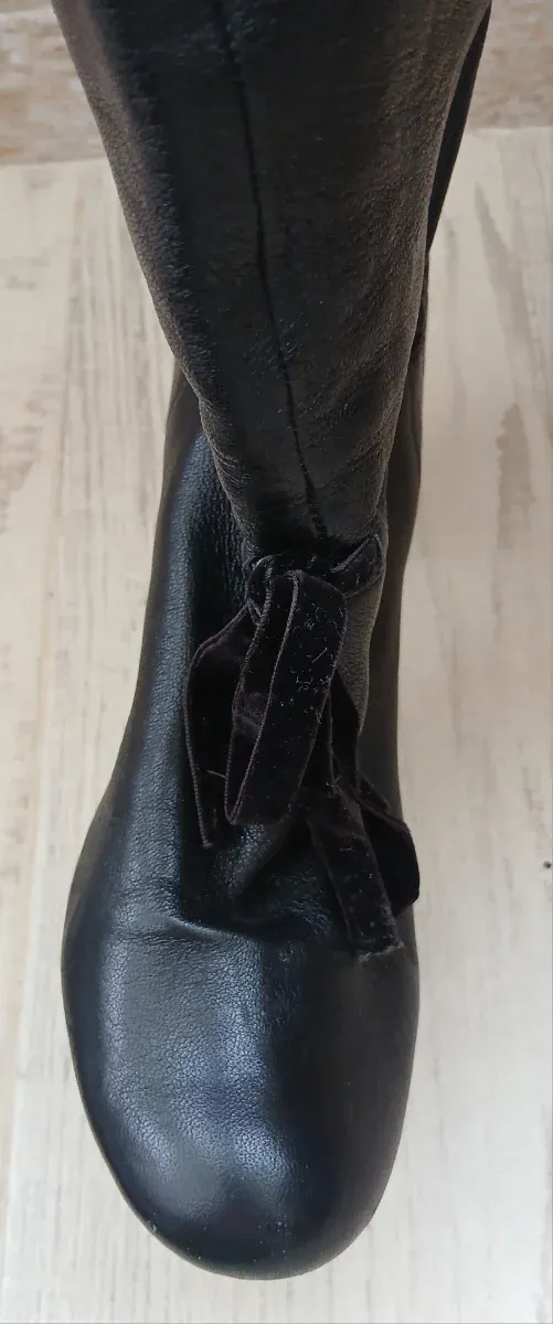 Botas altas Italia piel negra