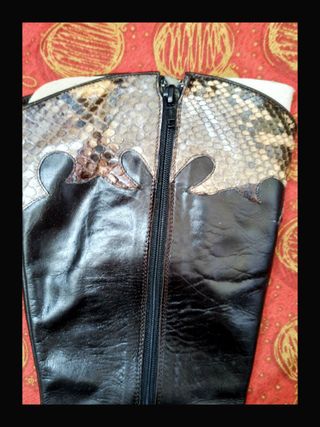 Stivali al ginocchio in pelle pitonata williams