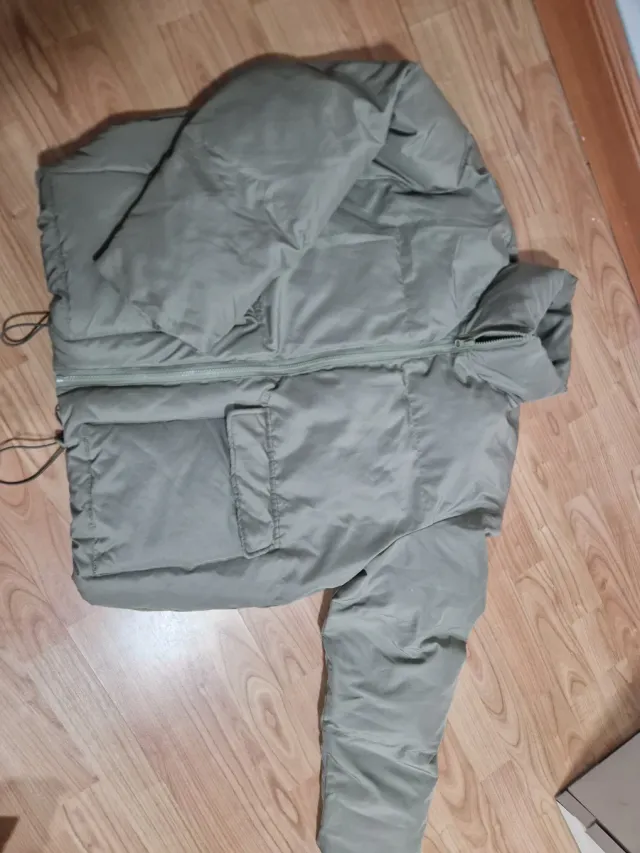 Abrigo Shein Talla S Mujer Verde Oliva