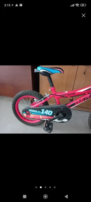 Bicicleta infantil rosa 140