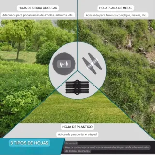 Desbrozadora Recargable Plegable (2 Baterías)