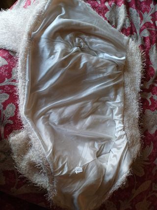 Chaqueta torera pelo blanca mujer