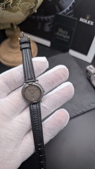 Reloj Bulova Vintage para Mujer de Cuarzo Plata Negro