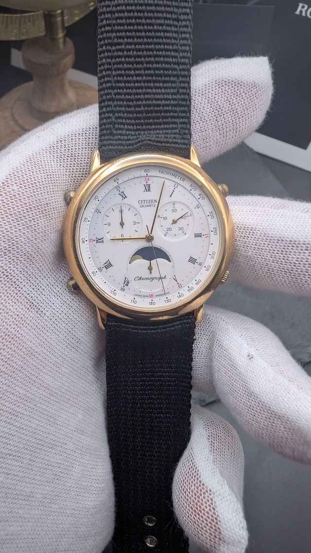 Citizen Chronograph Moonphase Anni '90