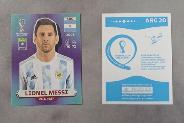 2022 MUNDIAL QATAR STICKER MESSI - ARG 20