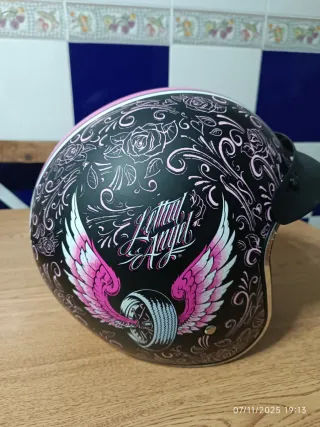 Casco Moto Lethal Angel Diseño Rosas