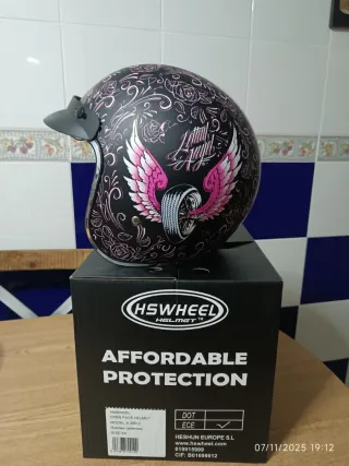 Casco Moto Lethal Angel Diseño Rosas