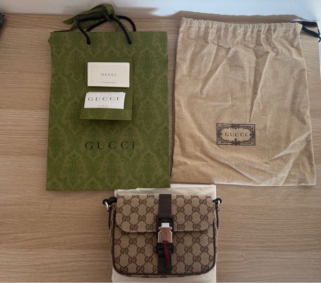 Bolso Bandolera Gucci GG Beige