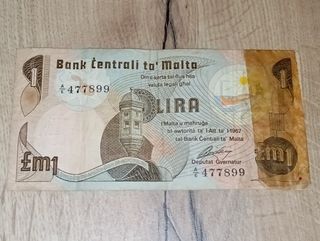 Banconota 1 Lira Malta