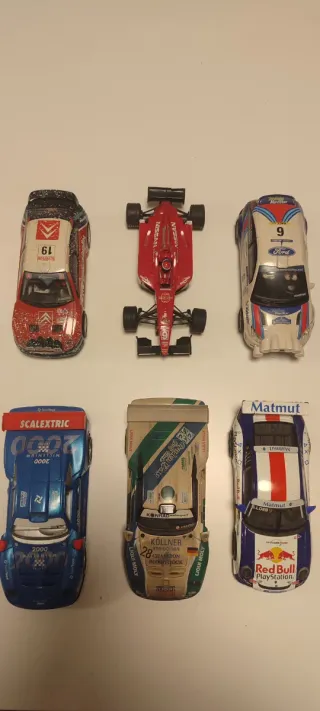 Lote 6 coches Scalextric buen estado