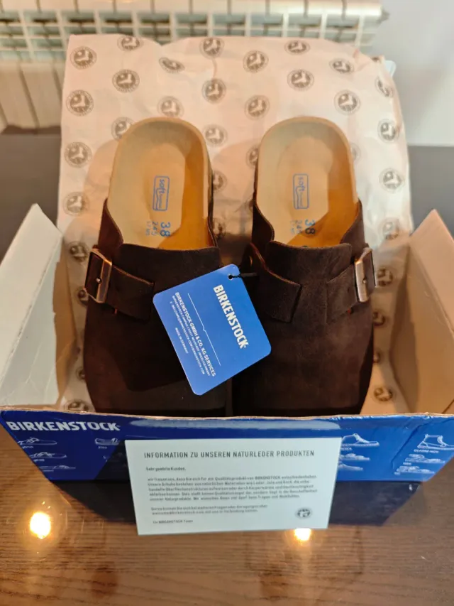 Zuecos Birkenstock Boston Marrones Talla 38