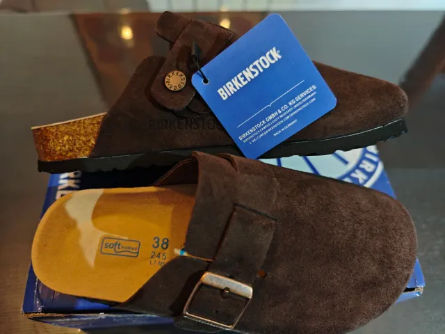 Zuecos Birkenstock Boston Marrones Talla 38