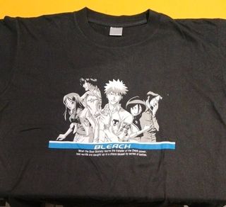 Camiseta Negra Bleach Anime Manga