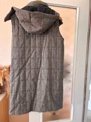 Chaleco largo hecho a mano acolchado de paño